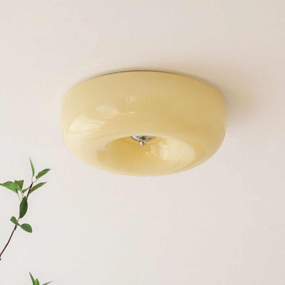 Candy Ceiling Light Cream Glass - Lamp Copper