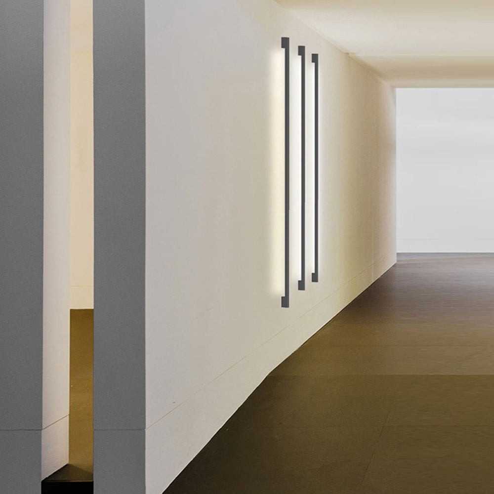 Liora Modern Slim Linear Black LED Wall Lamp - Lamp Copper