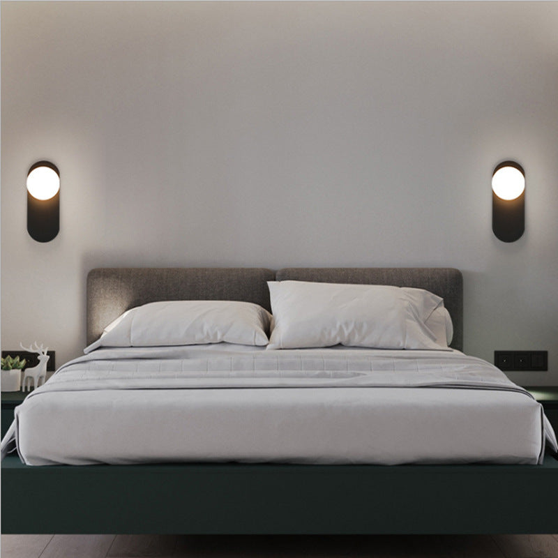 Valentina Modern LED Wall Lamp Black/Gold Glass Bedroom/Living Room - Lamp Copper