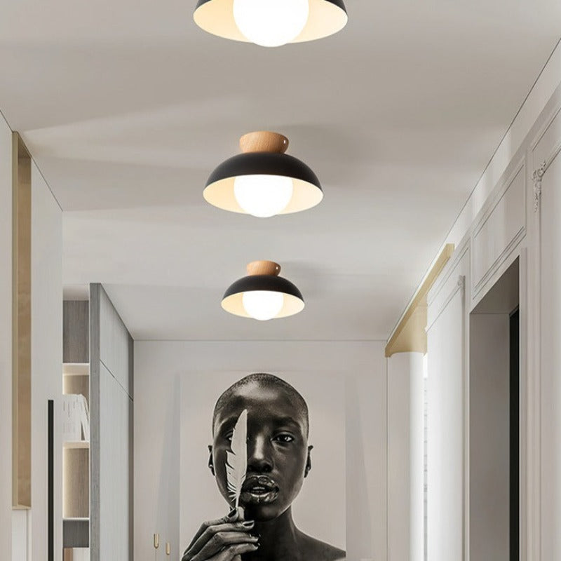 Muto Nordic Pendant Light/Flush Mount Ceiling Light Wood/Metal Black Kitchen Balcony - Lamp Copper