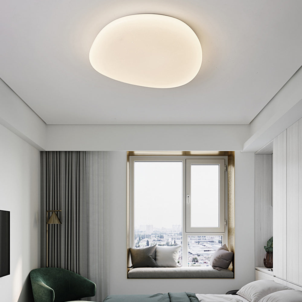 Sayu Flush Mount Ceiling Light, Pebbles Shape - Lamp Copper