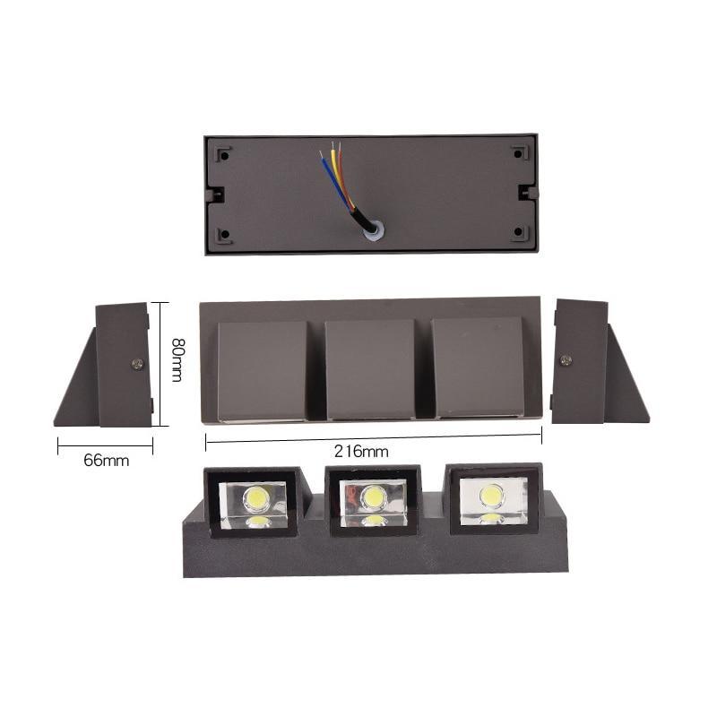 Vexto Modern Black Metal LED Outdoor Wall Lamp - Lamp Copper