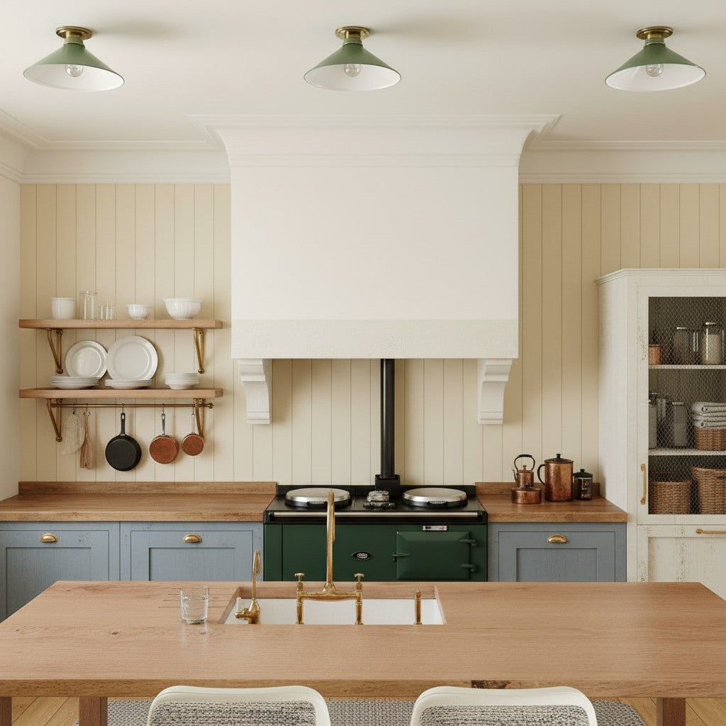 Grange Ceiling Light Metal&Glass