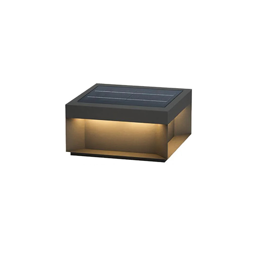 Elow Outdoor Post Lamps Modern Square Solar - Lamp Copper
