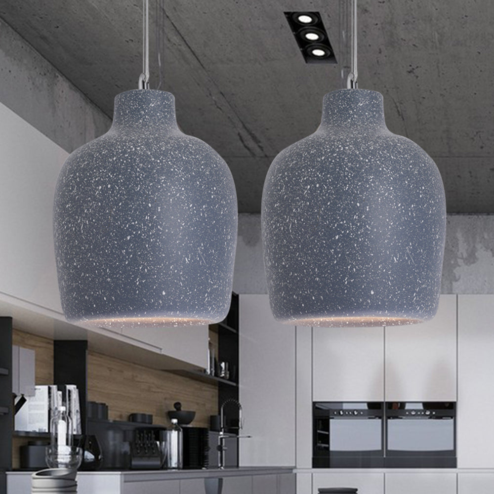 Avi Wabi Sabi Jar Shaped Resin Pendant Light, 4 Color - Lamp Copper