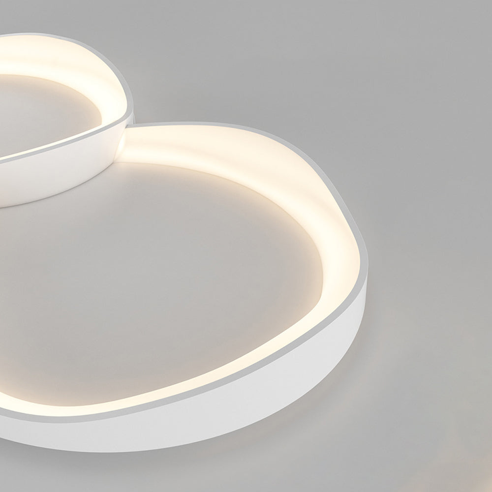 Arisha Modern Wave Flush Mount Ceiling Light - Lamp Copper