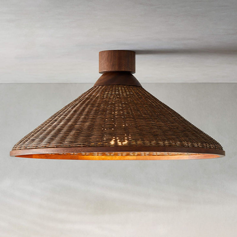 Silva Retro Design LED Pendant Light Rattan Living Room/Restaurant/Hotel - Lamp Copper