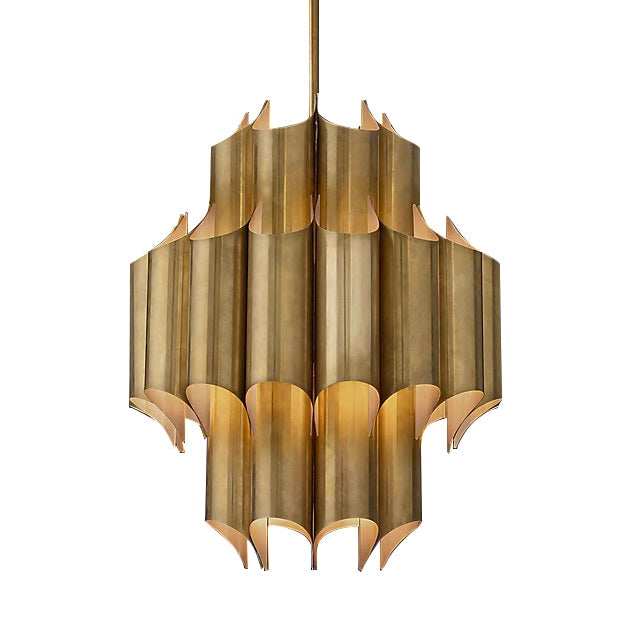 Arisha Simple Retro Creative Chandelier Brass Metal Bedroom - Letslighting