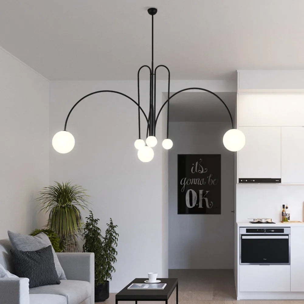 Monica Pendant Light Double Layer Glass Bubble - Lamp Copper
