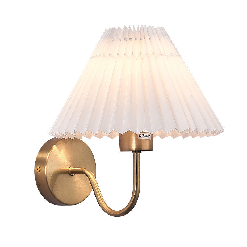 Tiffany Nordic Vintage Indoor Wall Lamp Brass/Black Metal Bedroom - Lamp Copper