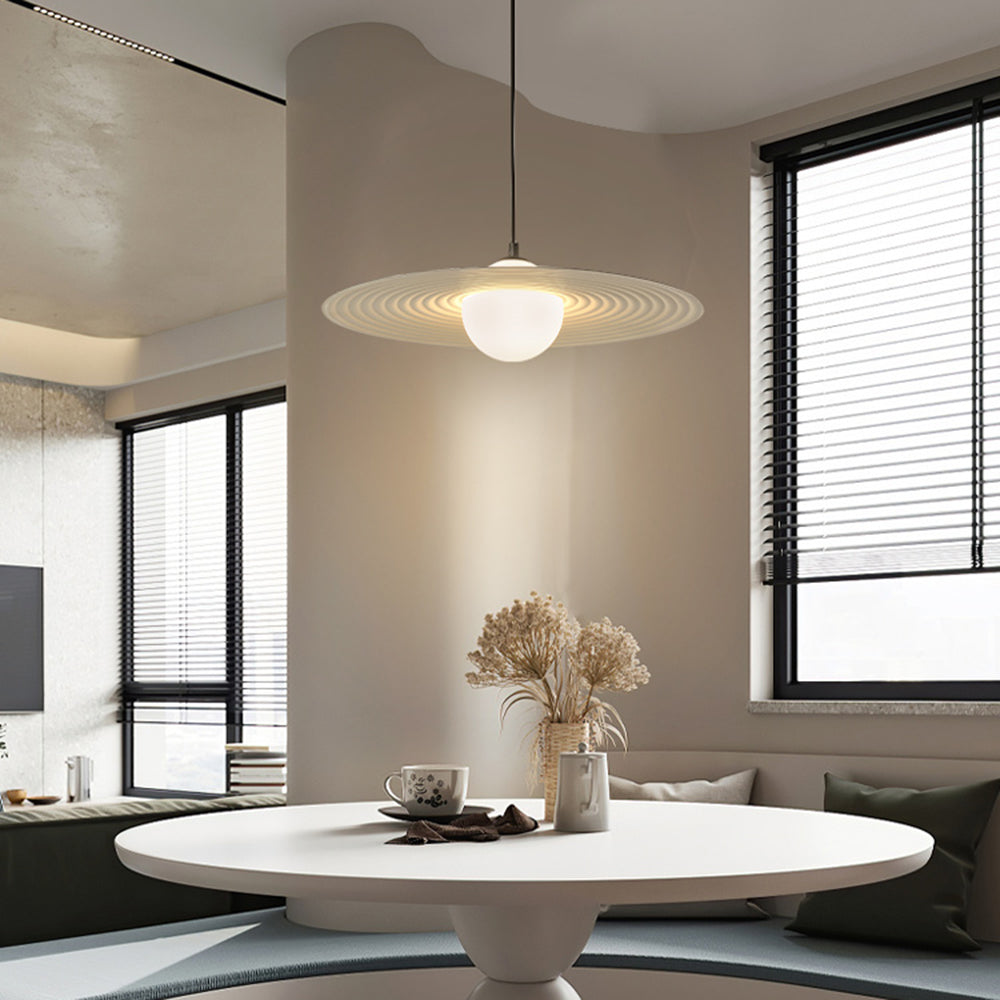 Arisha Minimalist Star Ring Pendant Light,Black/White - Lamp Copper