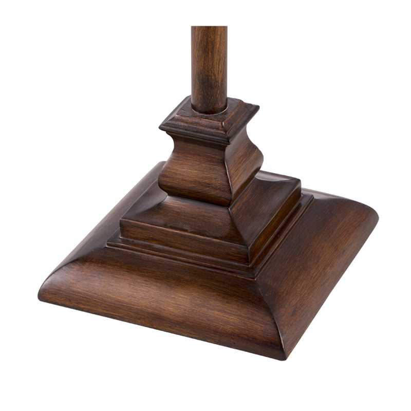 Eryn Vintage Resin/Fabric Standing Floor Lamp, Brown - Lamp Copper