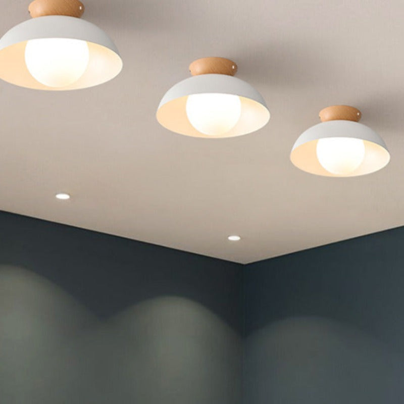 Muto Nordic Pendant Light/Flush Mount Ceiling Light Wood/Metal Black Kitchen Balcony - Lamp Copper