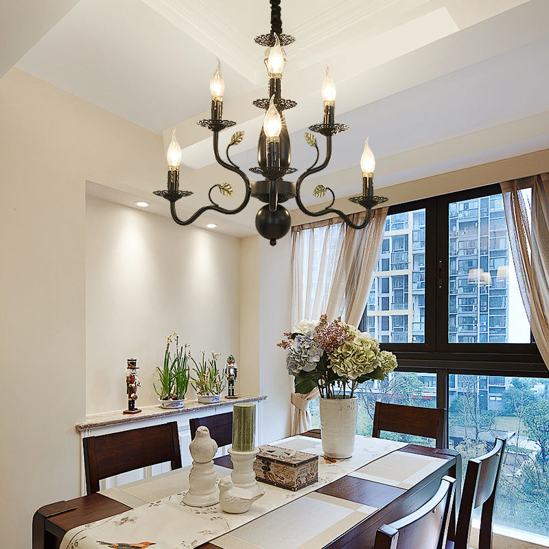 Silva Chandelier Rustic Glass Living Room Bedroom - Lamp Copper