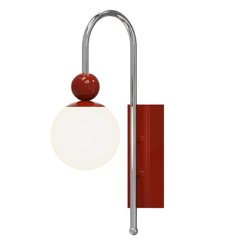 Valentina Modern LED Indoor Wall Lamp Red/Coffee Metal/Glass Bedroom - Lamp Copper
