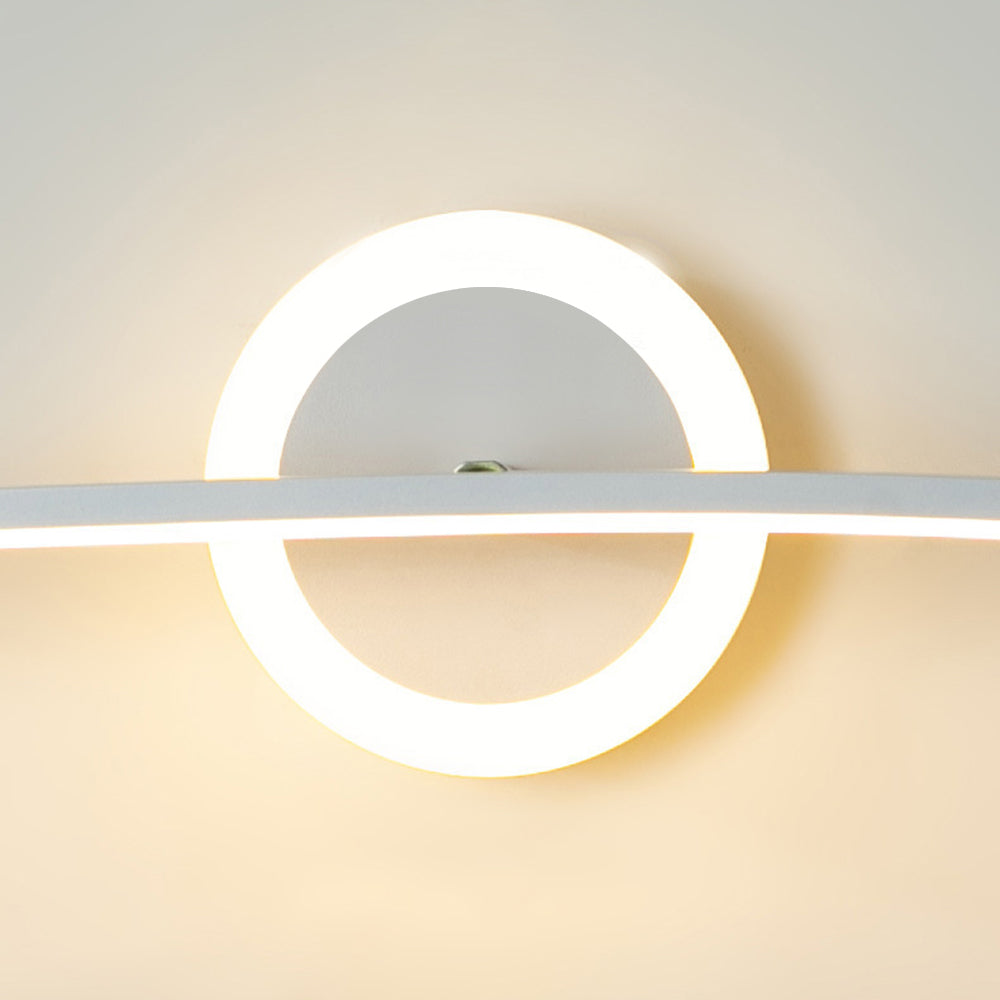 Arisha Modern Linear Metal Wall Lamp, White - Lamp Copper