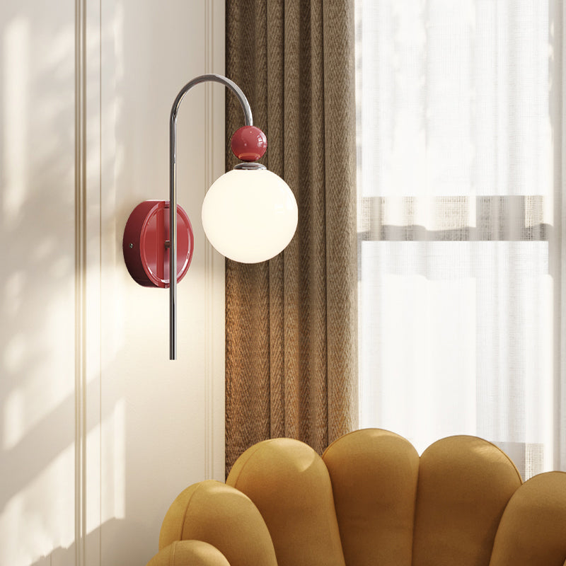 Valentina Modern LED Indoor Wall Lamp Red/Coffee Metal/Glass Bedroom - Lamp Copper