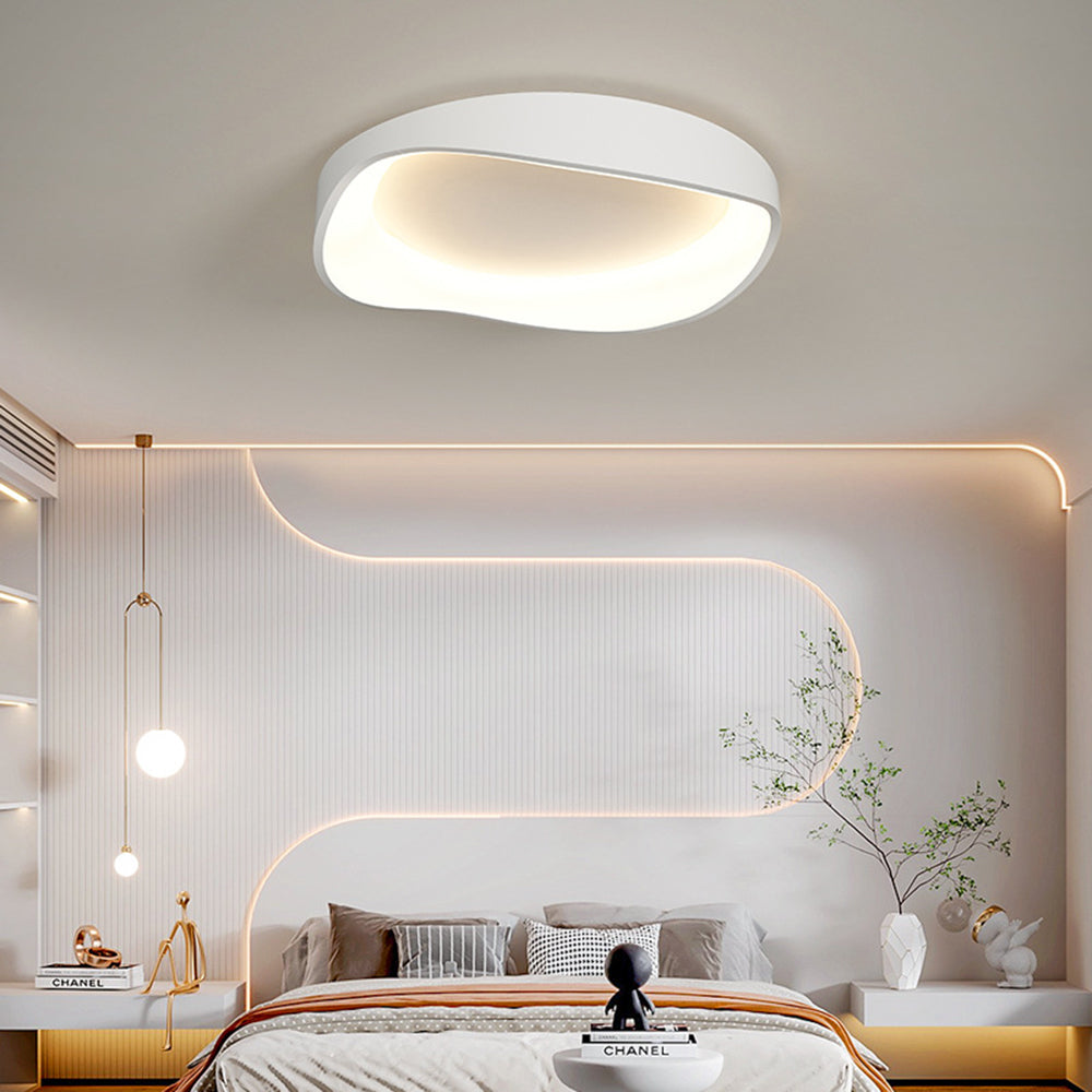 Arisha Modern Wave Flush Mount Ceiling Light - Lamp Copper