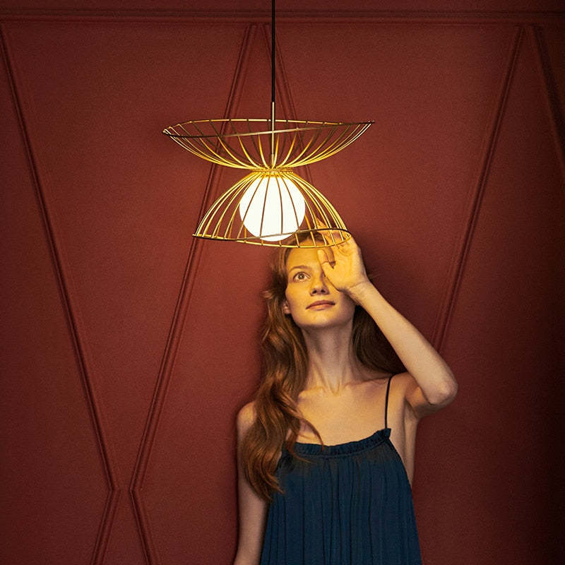 Ritta Pendant Light Modern, Metal, Gold/Black, Kitchen Island - Lamp Copper
