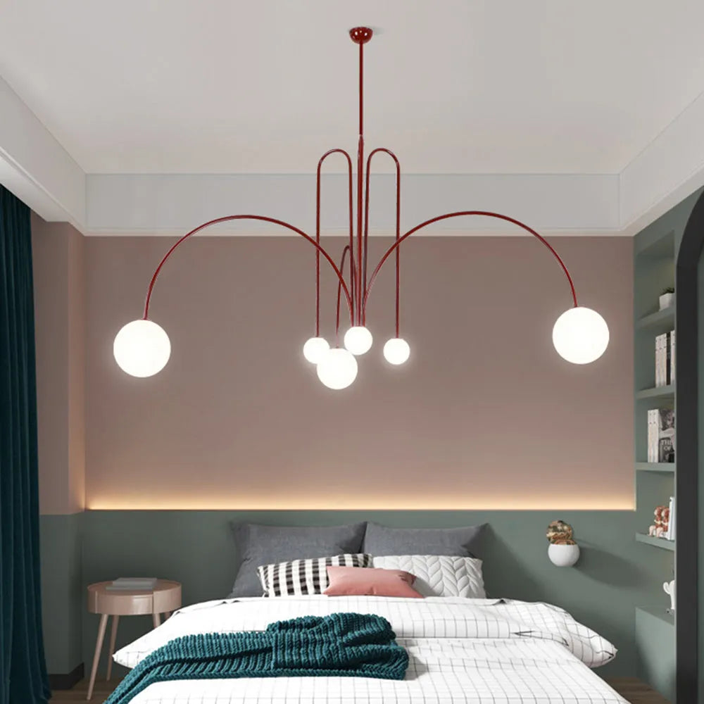 Monica Pendant Light Double Layer Glass Bubble - Lamp Copper