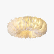 O'Moore Swan Feather Round Ceiling Light - Lamp Copper