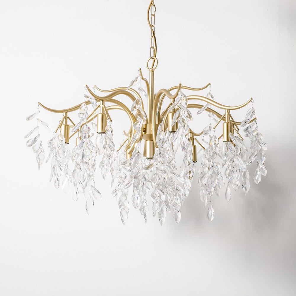 Kristy Luxury Wisteria Flower Crystal Chandelier - Lamp Copper