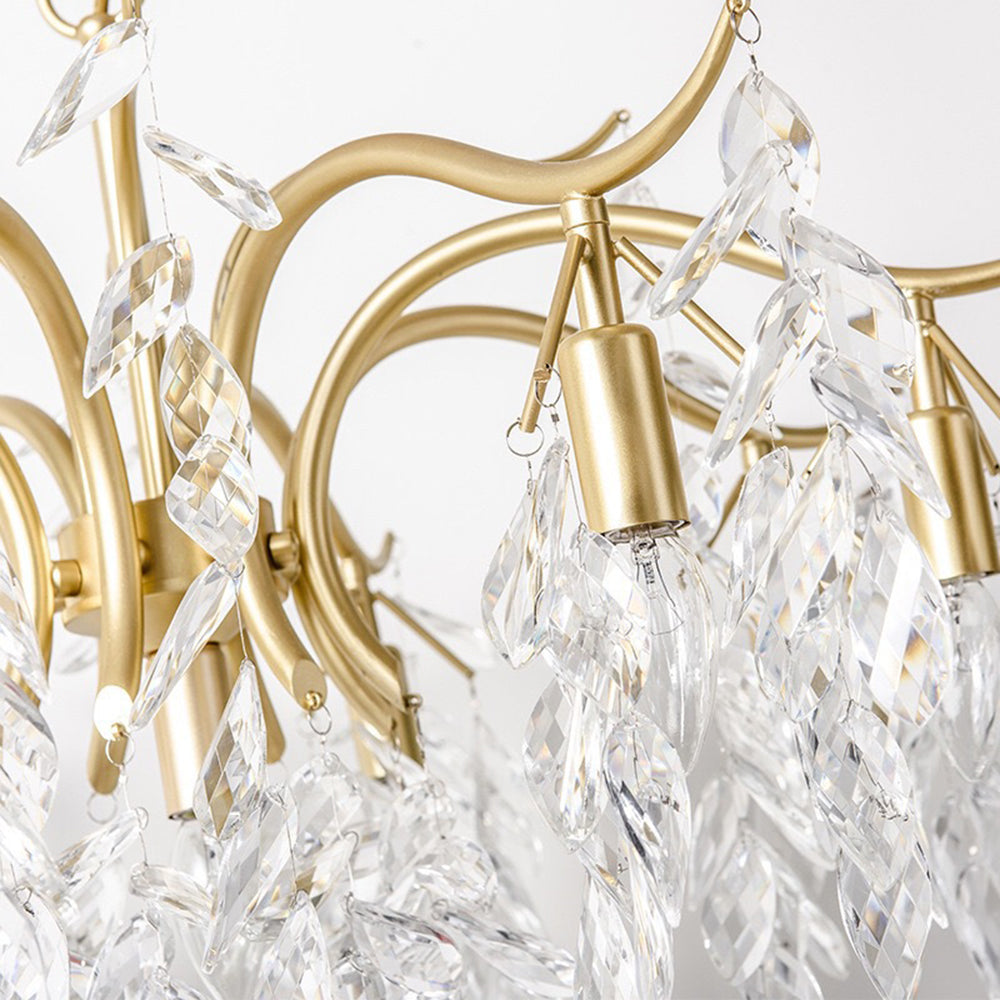 Kristy Luxury Wisteria Flower Crystal Chandelier - Lamp Copper