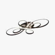 Brisa Modern LED Multi Rings Flush Mount Ceiling Light, Brown/White - Lamp Copper