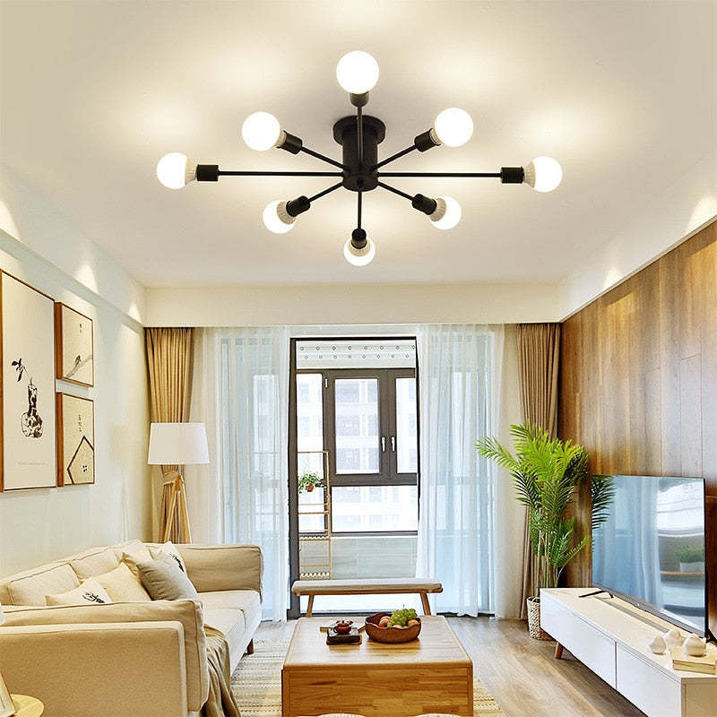 Silva Modern Simple Flush Mount Ceiling Light, 6/8/10 Heads - Lamp Copper