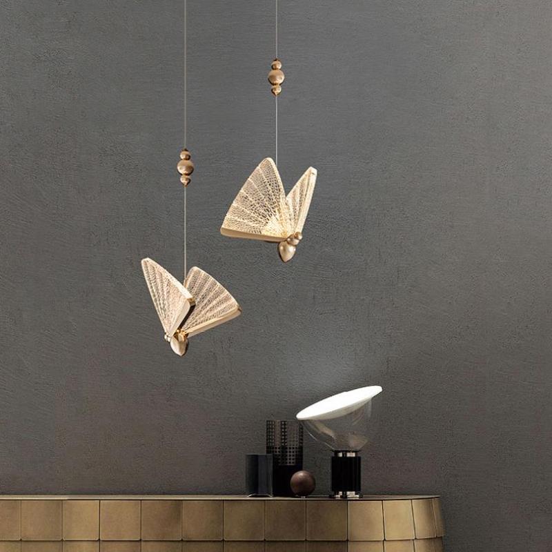 Arisha Art Deco Butterfly Pendant Light, 2 Color - Lamp Copper