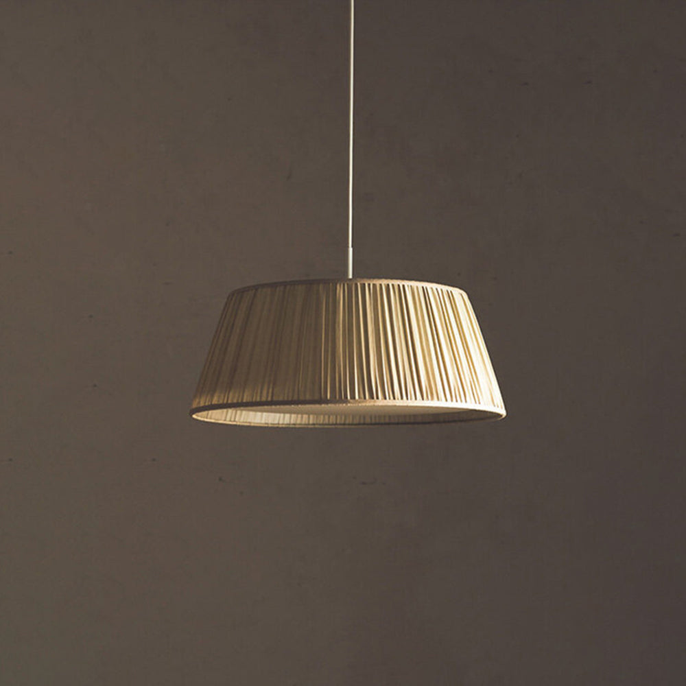 Ritta Pleated Pendant Light Wabi Sabi, Metal/Fabric, Living Room - Lamp Copper