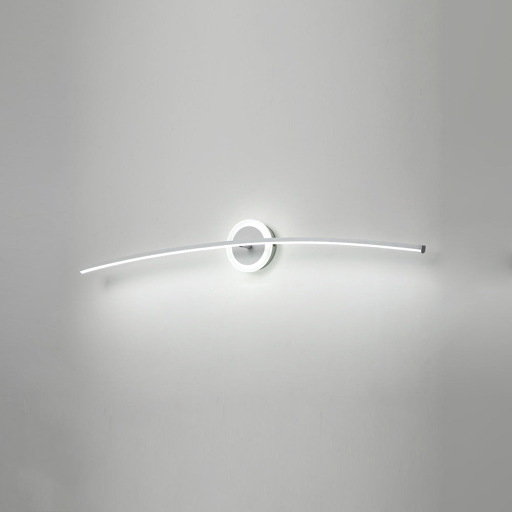 Arisha Modern Linear Metal Wall Lamp, White - Lamp Copper