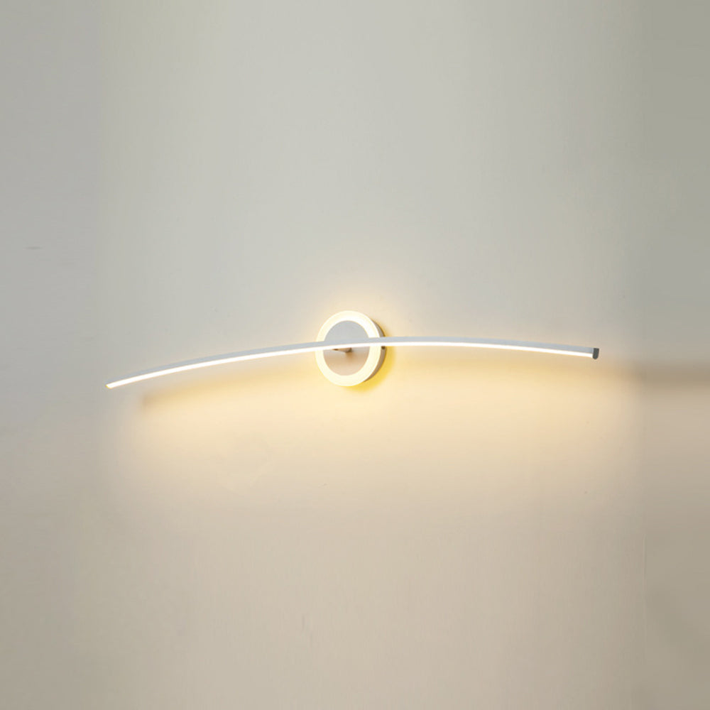 Arisha Modern Linear Metal Wall Lamp, White - Lamp Copper
