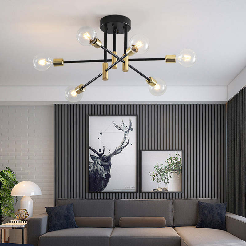 Lindsy Retro Satellite Shape Ceiling Light - Lamp Copper