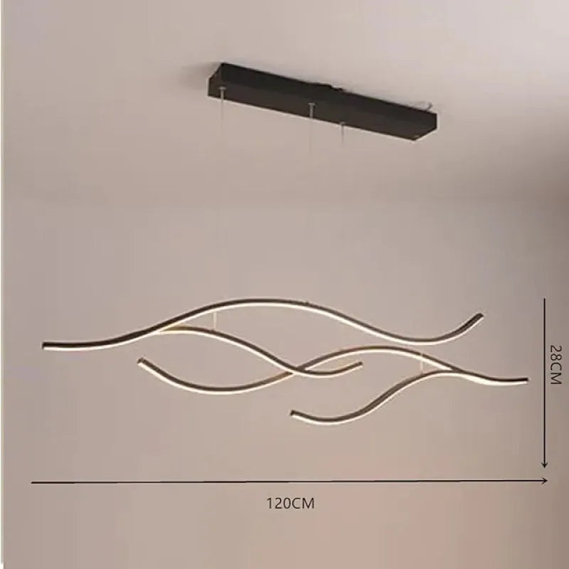 Arisha Pendant Light, Multi-Curved, Black/Gold - Lamp Copper
