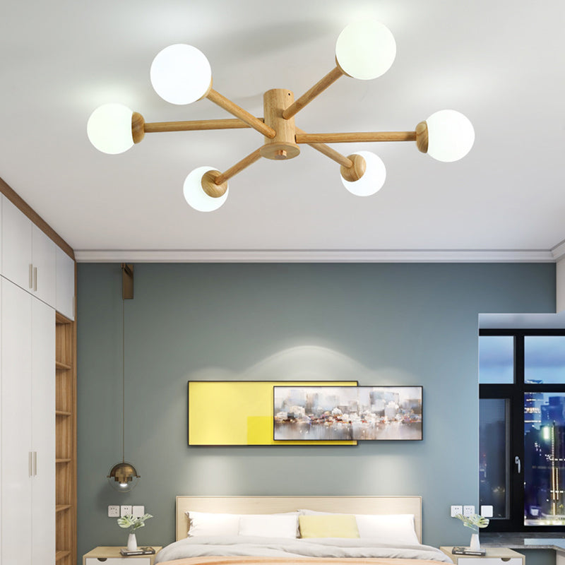 Muto Ceiling Light, Dimmable 6/8 Head - Lamp Copper