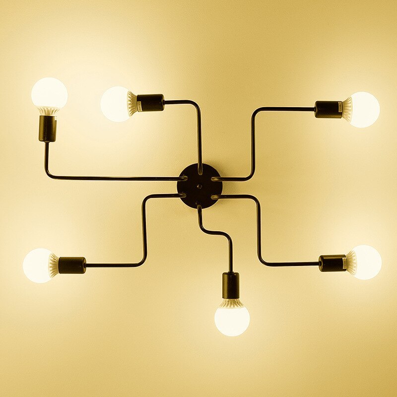 Arisha Vintage Modern Minimalist Industrial Metal Black Ceiling Lamp - Lamp Copper