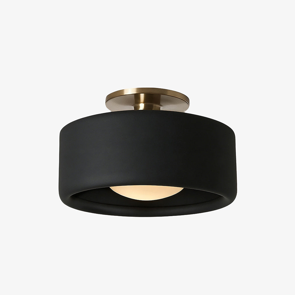 Kiln Porcelain Drum Ceiling Light