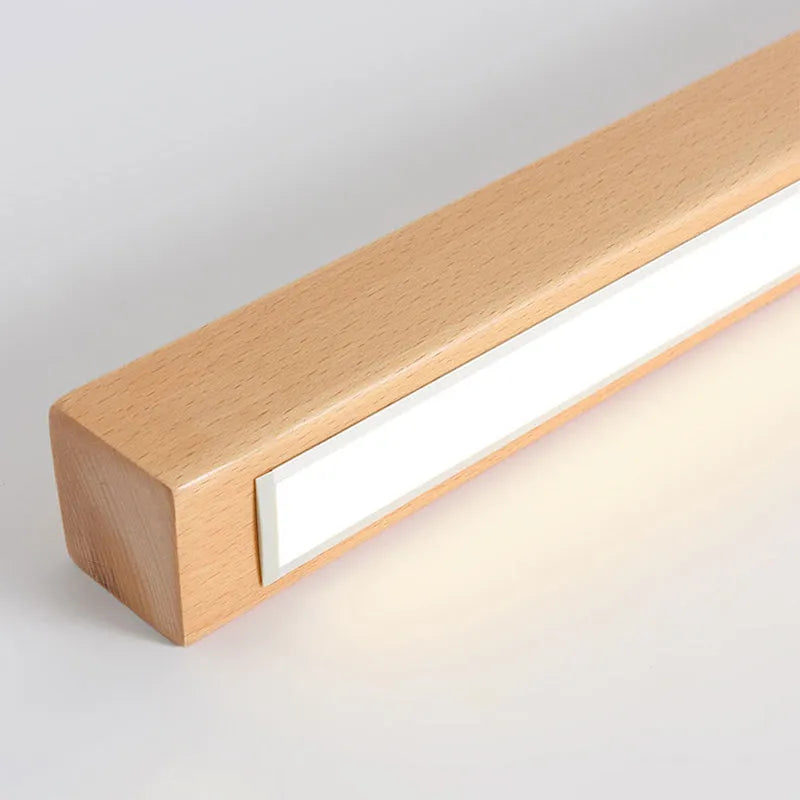 Arisha Linear Slim Ceiling Light, Wood - Lamp Copper