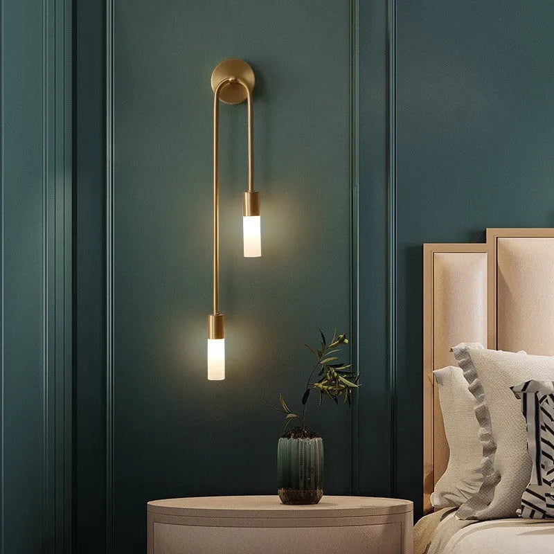 Rime Modern Wall Sconce for Bedeside Gold 2 PCS - Lamp Copper