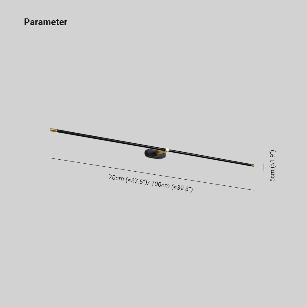 Ivox Minimalist Linear Wall Lamp Gold&Black - Lamp Copper