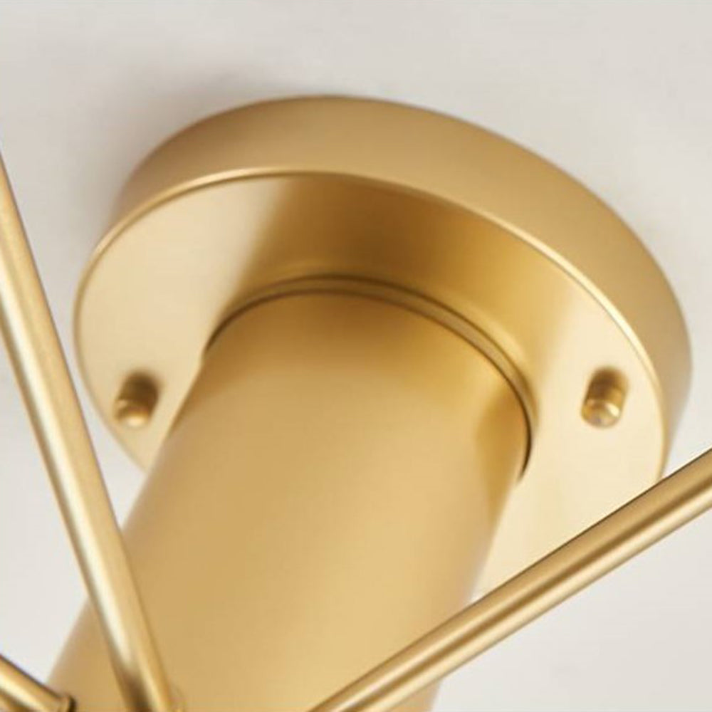 Silva Modern Simple Flush Mount Ceiling Light, 6/8/10 Heads - Lamp Copper