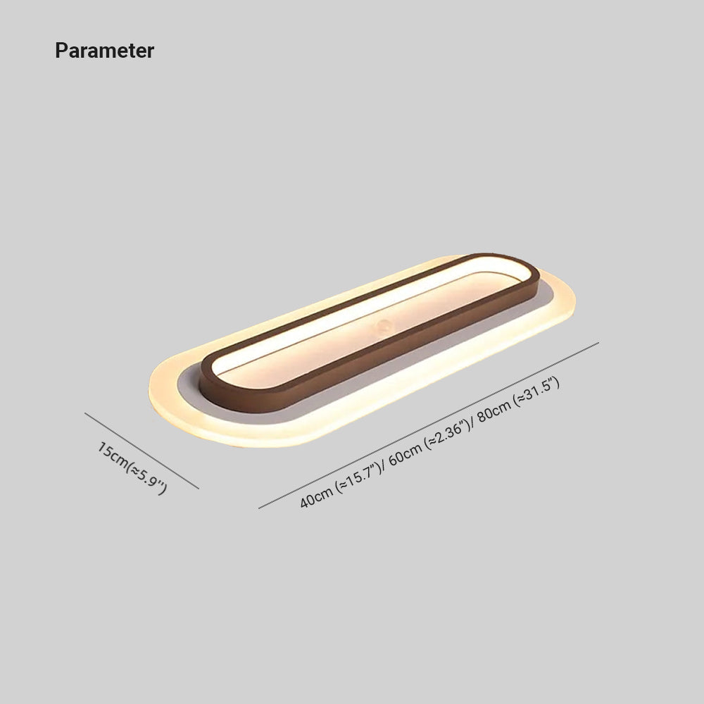 Arisha Modern Linear Metal/Acrylic Ceiling Light - Lamp Copper