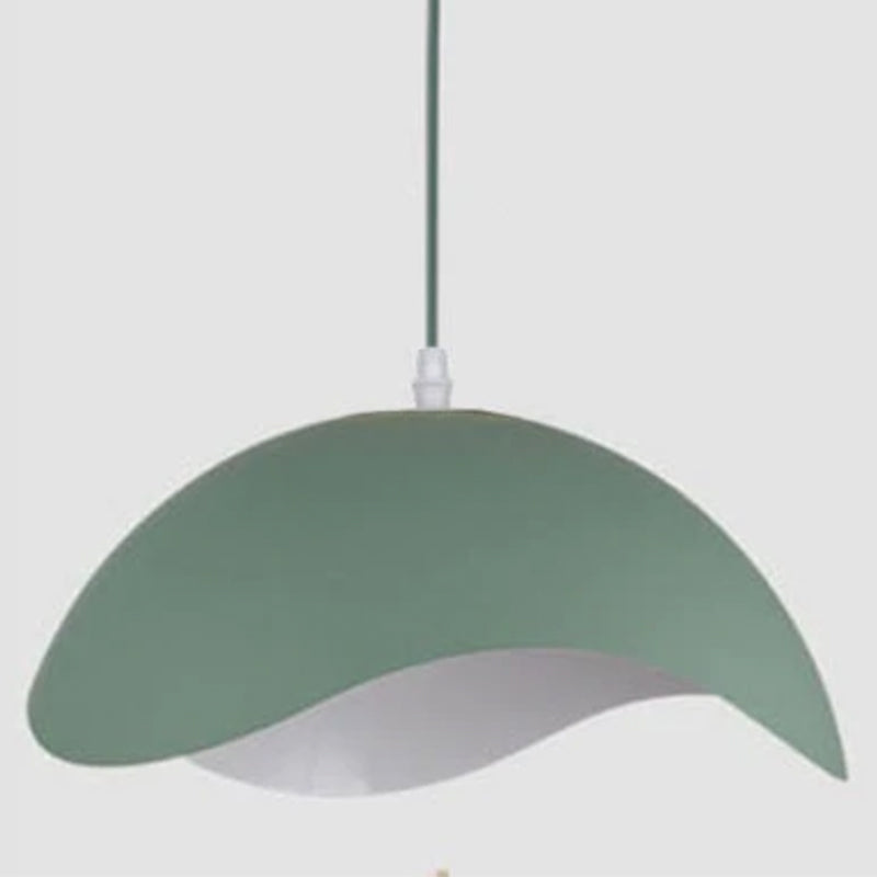 Valentina Colorful Shade Single Pendant Lights, Wood & Metal - Lamp Copper