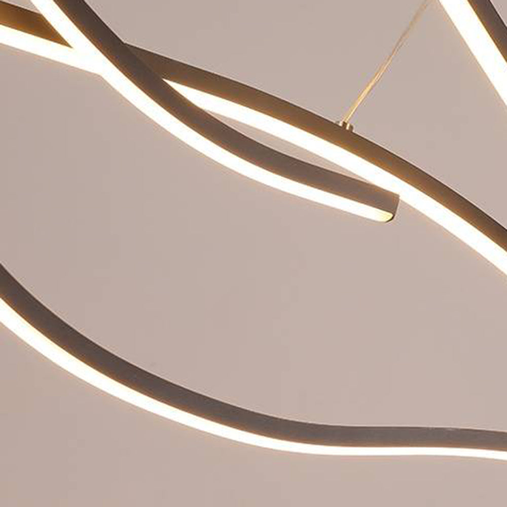 Arisha Modern Wave Pendant Light, 2 Colour - Lamp Copper