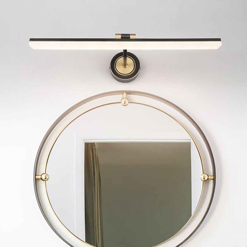 Arisha Vintage Linear Metal/Acrylic Wall Lamp, Black/Gold - Lamp Copper