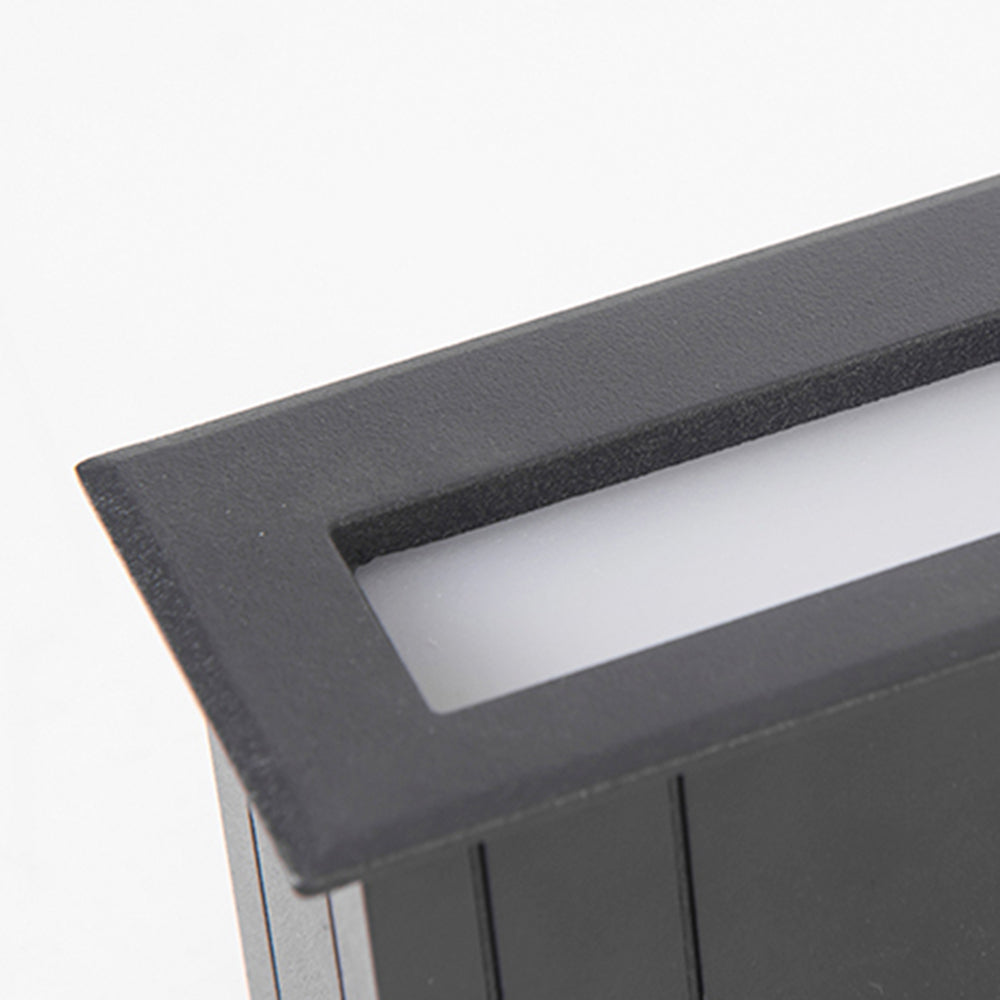 Ray Modern Metal Rectangular Outdoor Deck/Step Light, Black - Lamp Copper