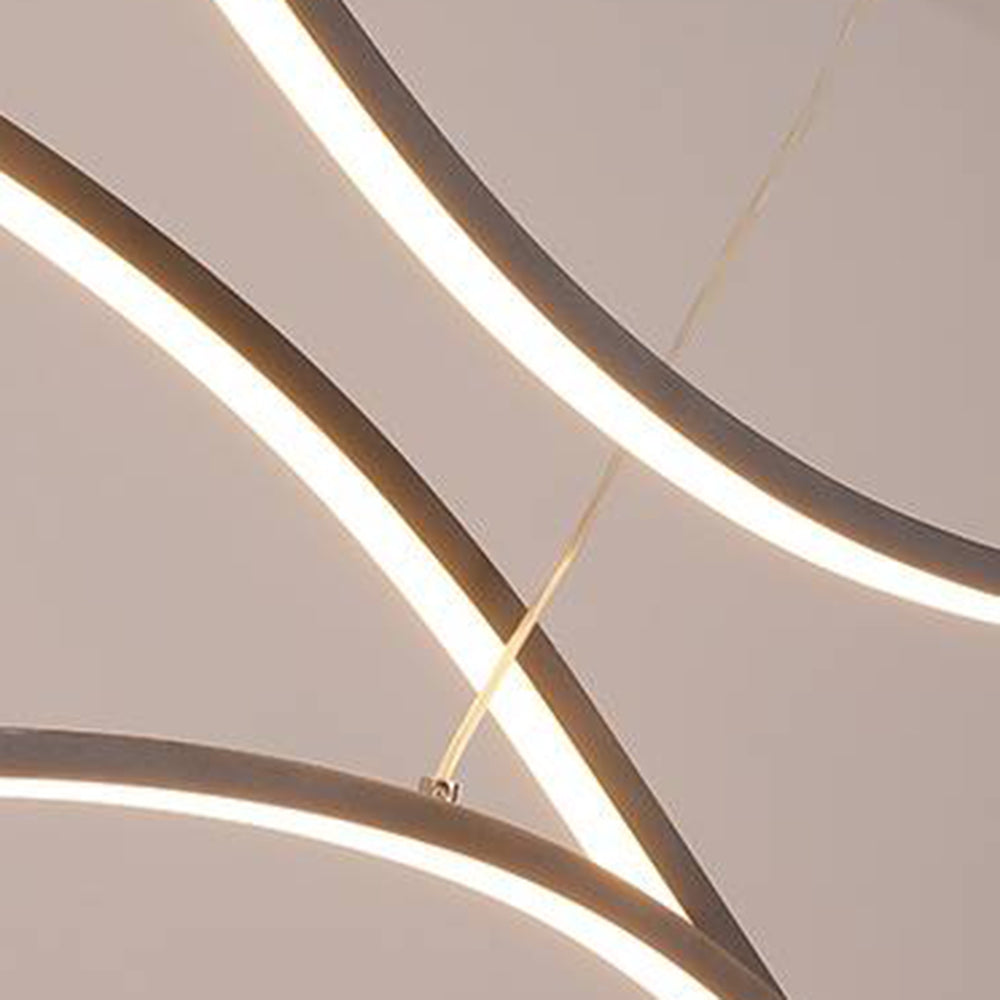 Arisha Modern Wave Pendant Light, 2 Colour - Lamp Copper