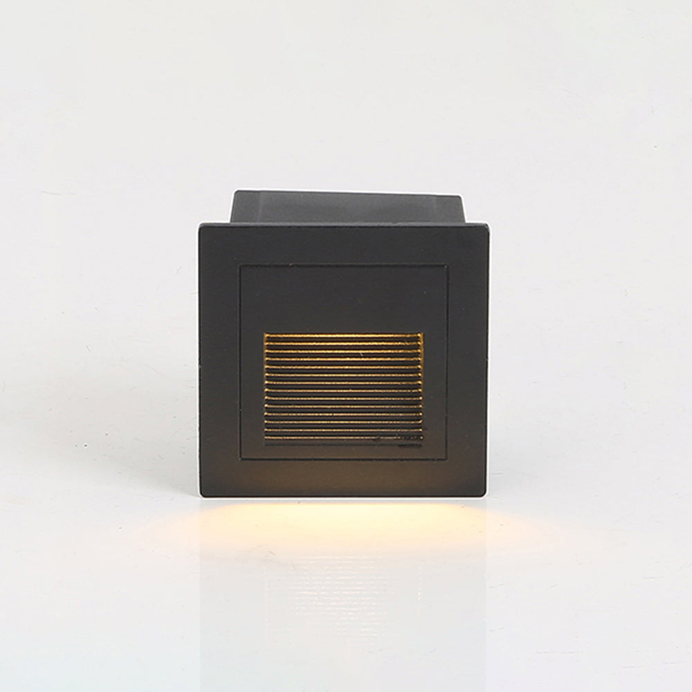 Ray Modern Metal Square Outdoor Deck/Step Light, Black - Lamp Copper