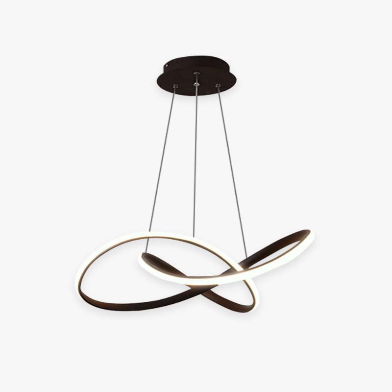Arisha Modern Led Pendant Light, Black/White, Living Room/Bedroom - Lamp Copper